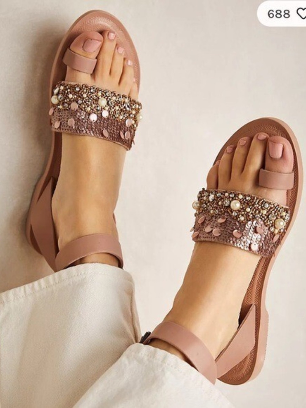 Free People Sun Peaks Embellished Sandals 39